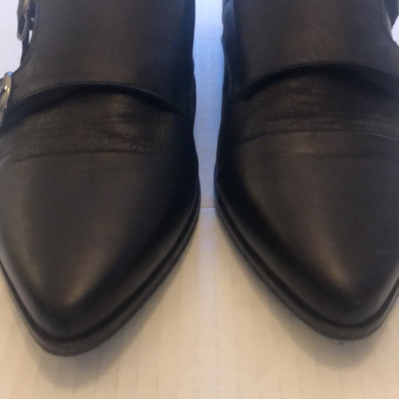 Ethem Black Leather Italian Pointed Toe Buckled Women’s Loafer Like New Size 40 - Picture 7 of 7